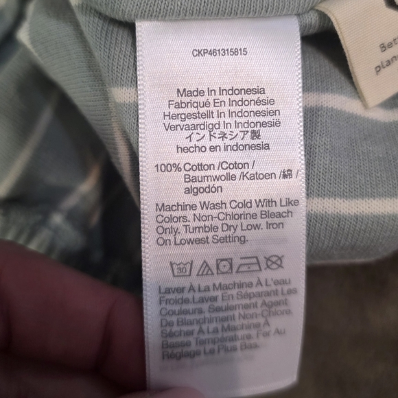 🆕️ Madewell Sage Striped Sleeveless Organic Cotton Crop Tank Top - Picture 8 of 10